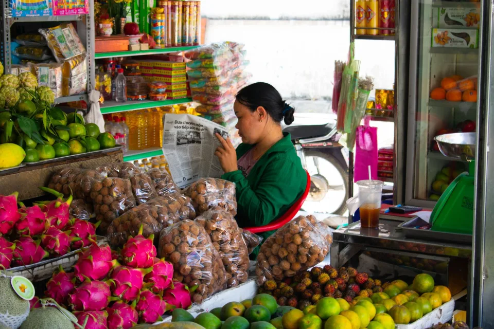 Khu bán hàng tại Hùng Hậu